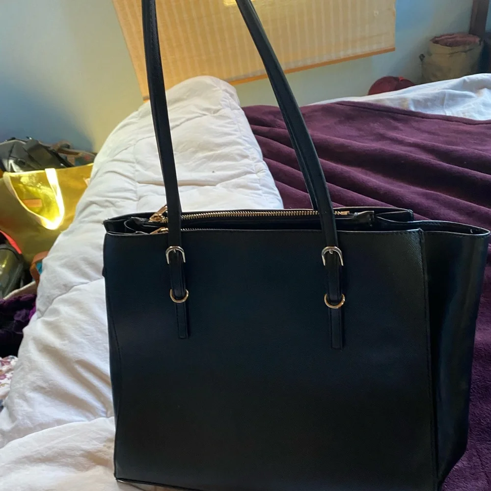 COPY - Large Black Leather Purse by Street Level - Picture 2 of 5